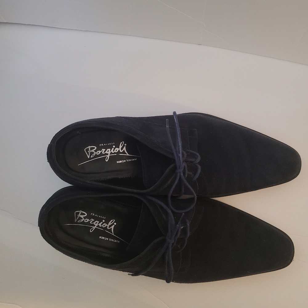 Mens Blue Suede Dress Shoes